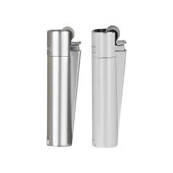 MT-101 Saten-Silver Clipper Metal Siboplu Çakmak - 